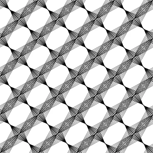 Diseño inconsútil patrón geométrico monocromo — Vector de stock