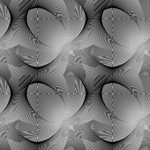 Diseño inconsútil patrón monocromo — Vector de stock