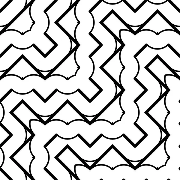 Design senza soluzione di continuità modello a zig-zag monocromatico — Vettoriale Stock