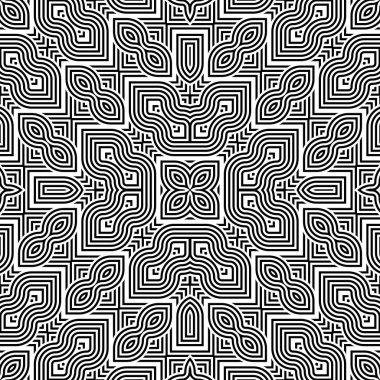 kesintisiz tek renkli geometrik desen tasarım