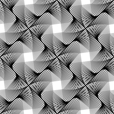 kesintisiz tek renkli geometrik desen tasarım