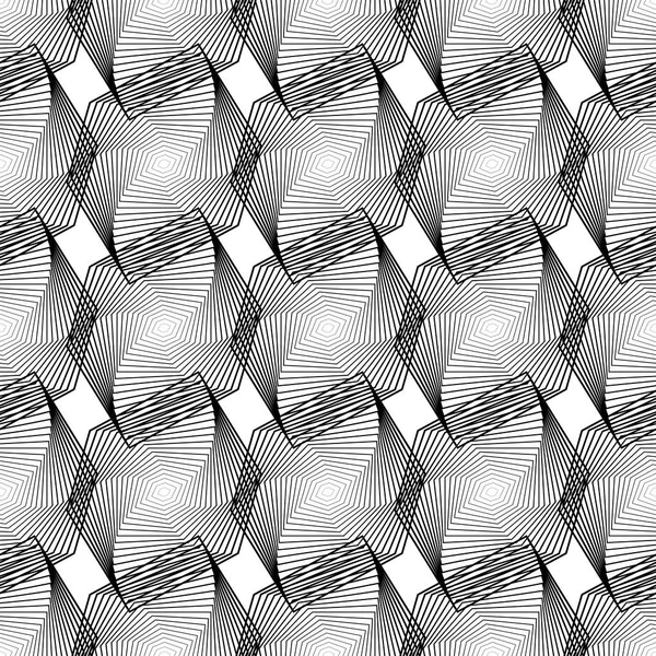 Design seamless monochrome geometric pattern — Stock Vector