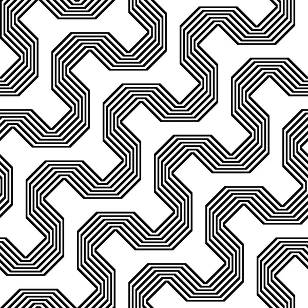 Diseño inconsútil patrón monocromo zigzag — Vector de stock