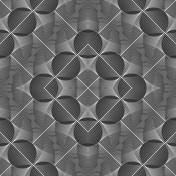 Modèle de grille monochrome sans couture — Image vectorielle