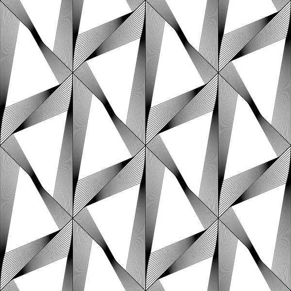 디자인 완벽 한 흑백 삼각형 패턴 — 스톡 벡터
