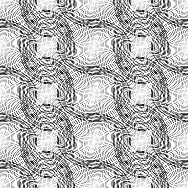 Conception sans couture motif ellipse monochrome — Image vectorielle