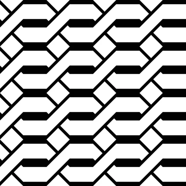 Design seamless monochrome zigzag pattern — Stock Vector