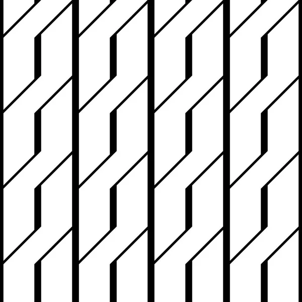 Diseño inconsútil patrón monocromo zigzag — Archivo Imágenes Vectoriales