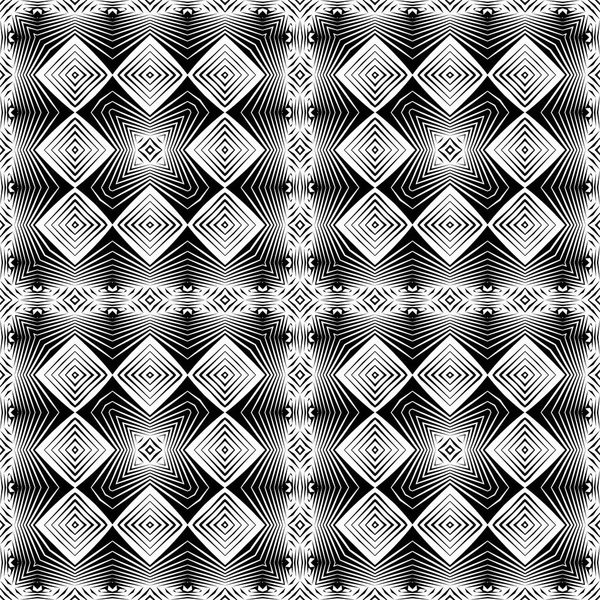 Design motif géométrique monochrome sans couture — Image vectorielle