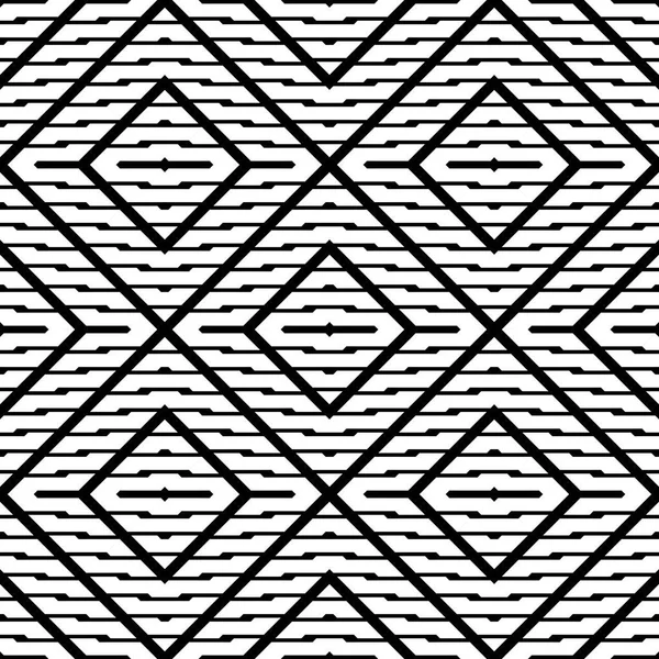 Design motif géométrique monochrome sans couture — Image vectorielle