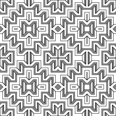 kesintisiz tek renkli geometrik desen tasarım