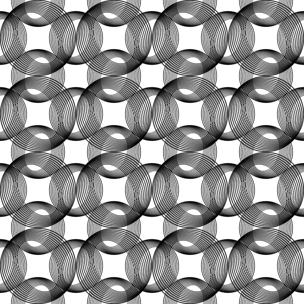 Diseño inconsútil patrón geométrico monocromo — Archivo Imágenes Vectoriales