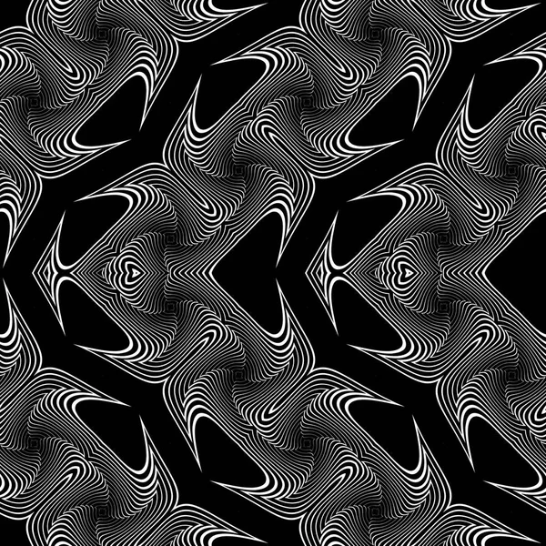 디자인 완벽 한 흑백 지그재그 패턴 — 스톡 벡터