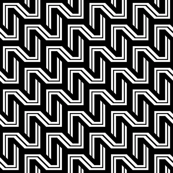 Design senza soluzione di continuità modello a zig-zag monocromatico — Vettoriale Stock