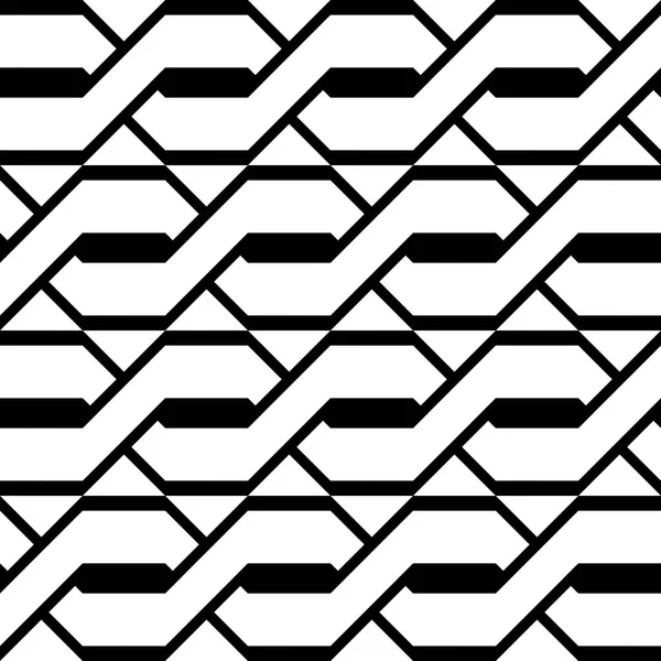 Design seamless monochrome zigzag pattern — Stock Vector