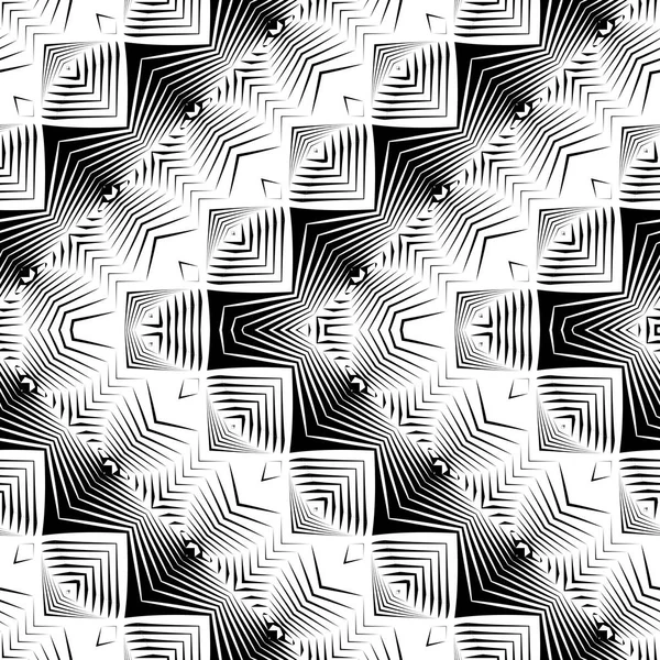 Design motif décoratif monochrome sans couture — Image vectorielle