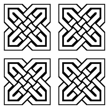 kesintisiz tek renkli geometrik desen tasarım