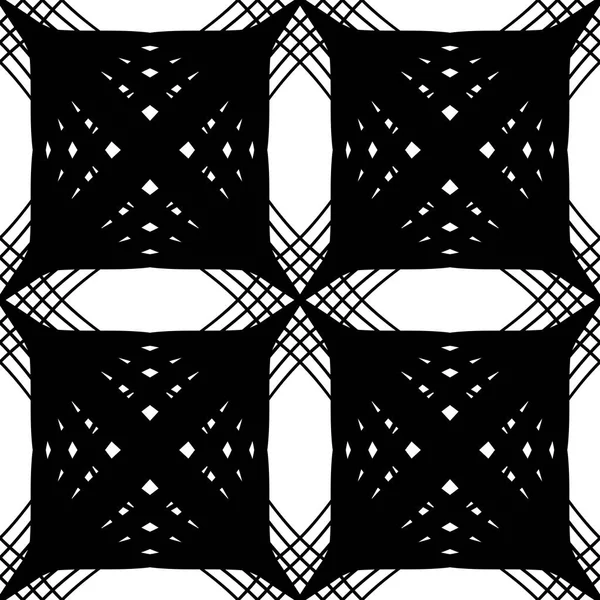 Diseño inconsútil patrón geométrico monocromo — Archivo Imágenes Vectoriales