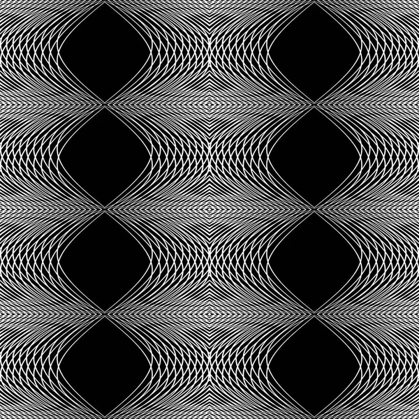 Design modello ondulante monocromatico senza soluzione di continuità — Vettoriale Stock