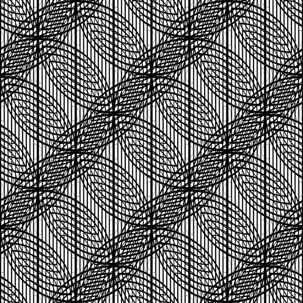 Conception sans couture motif d'ondulation monochrome — Image vectorielle