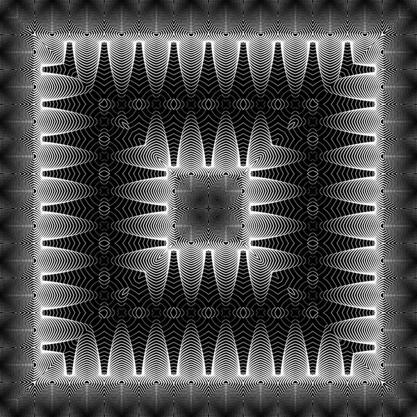 디자인 흑백 레이스 패턴 — 스톡 벡터