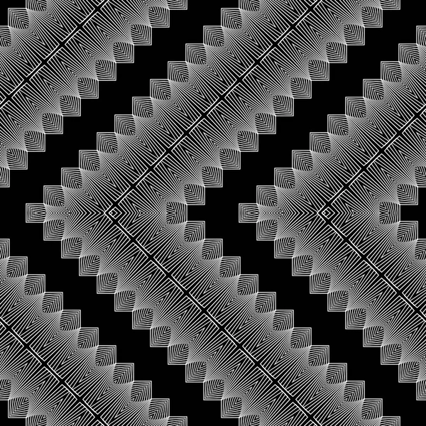 Ontwerp naadloze monochroom zigzag patroon — Stockvector