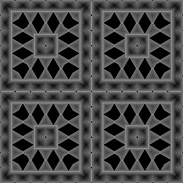 디자인 완벽 한 흑백 기하학적 패턴 — 스톡 벡터