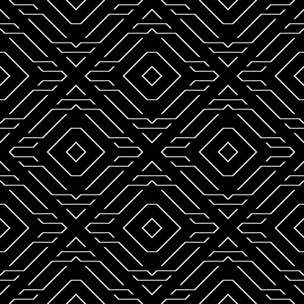 Design motif géométrique monochrome sans couture — Image vectorielle