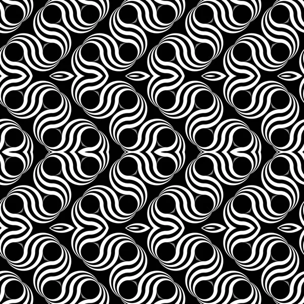 Design seamless monochrome waving pattern — Stock Vector