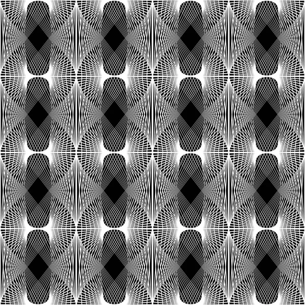 Naadloze monochroom lacy ontwerppatroon — Stockvector