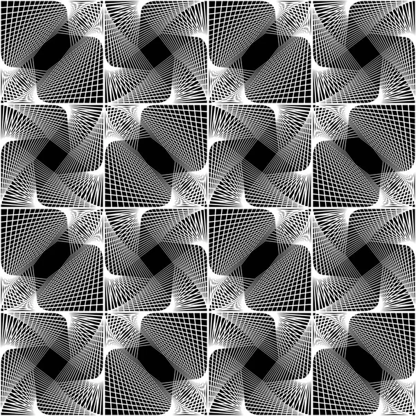 Design motif géométrique monochrome sans couture — Image vectorielle