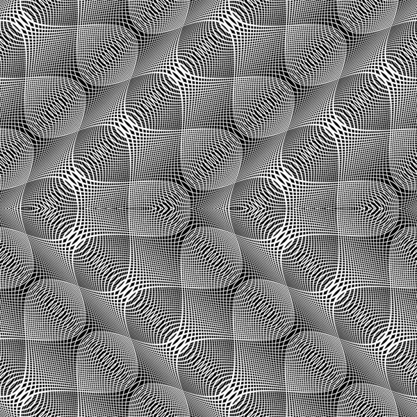 디자인 완벽 한 흑백 지그재그 패턴 — 스톡 벡터
