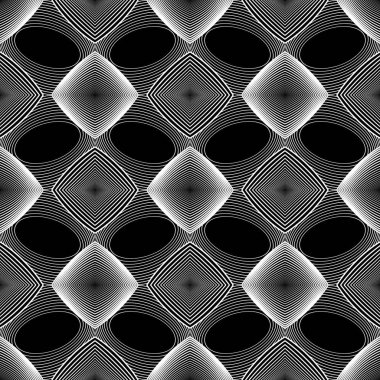 kesintisiz tek renkli geometrik desen tasarım