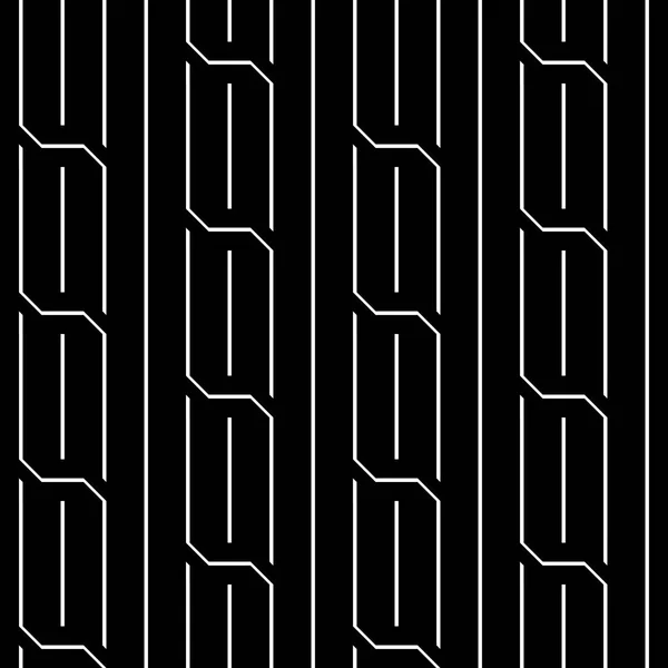 シームレスなモノクロ ジグザグ パターンをデザイン — ストックベクタ