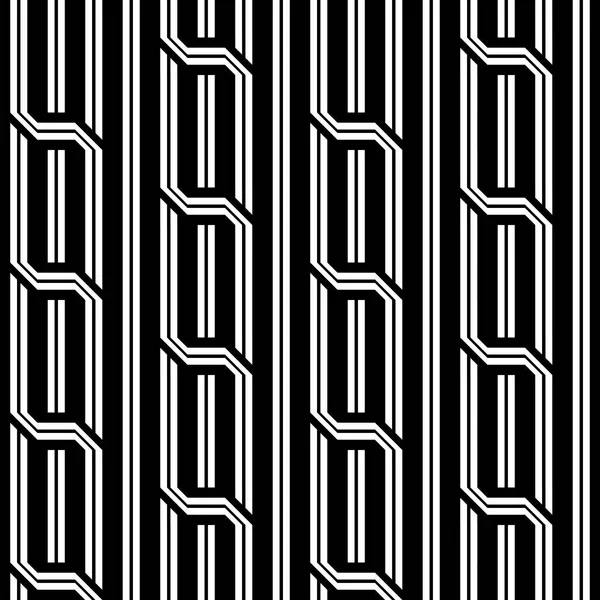 Diseño inconsútil patrón monocromo zigzag — Vector de stock