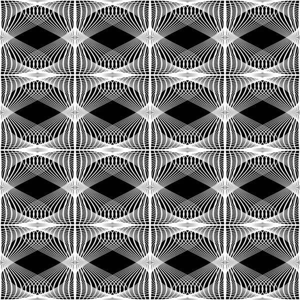 Design seamless monochrome diamond pattern — Stock Vector