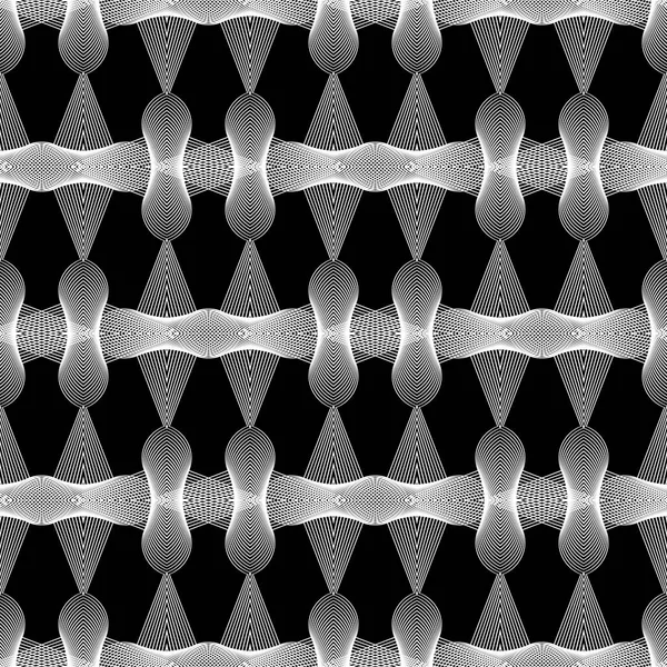 Design padrão de grade monocromática sem costura — Vetor de Stock