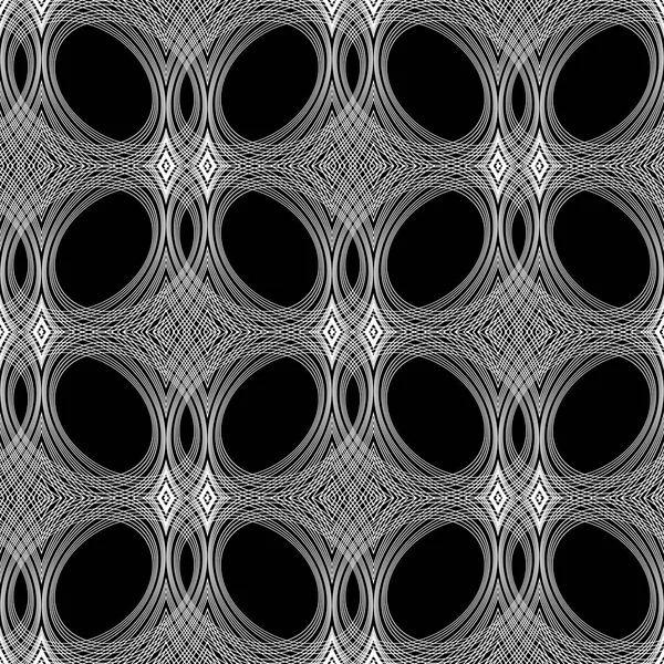 Design sem costura padrão geométrico monocromático — Vetor de Stock