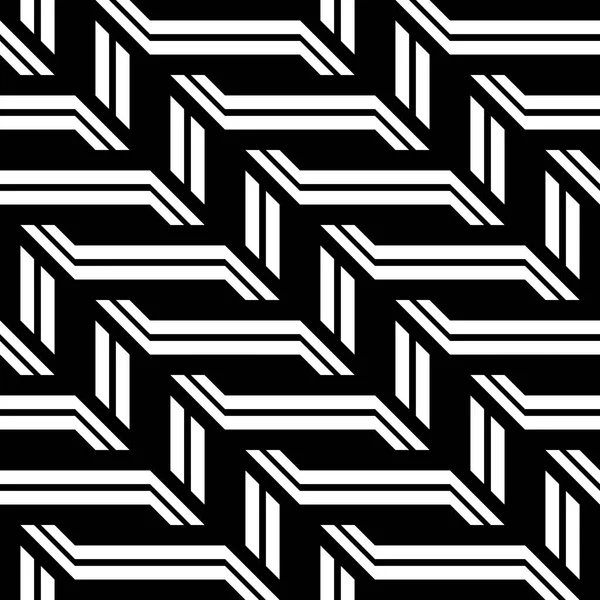 Conception sans couture motif zigzag monochrome — Image vectorielle