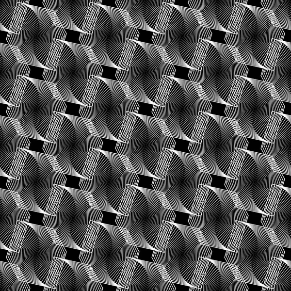디자인 완벽 한 흑백 기하학적 패턴 — 스톡 벡터