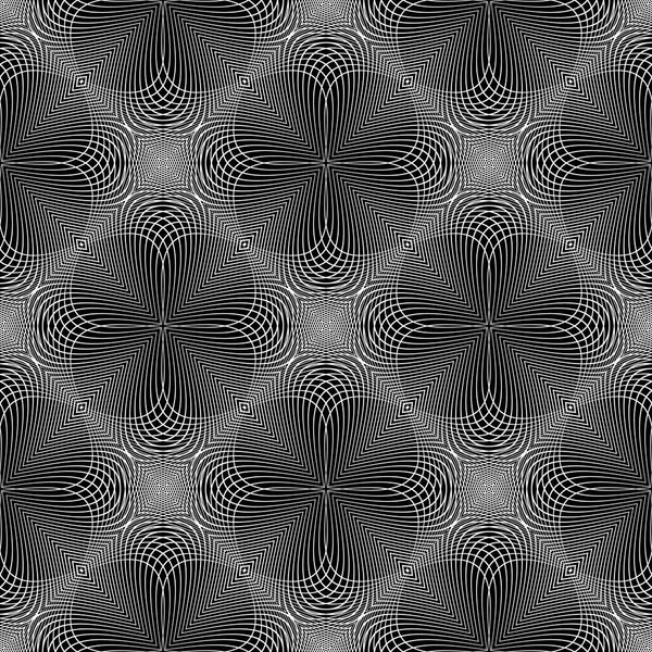 Design seamless monochrome flower pattern — Stock Vector