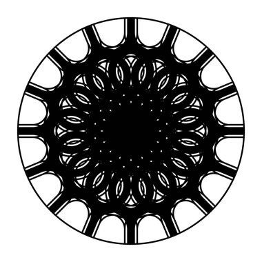 Monokrom dekoratif daire ögesi tasarla