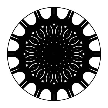 Monokrom dekoratif daire ögesi tasarla