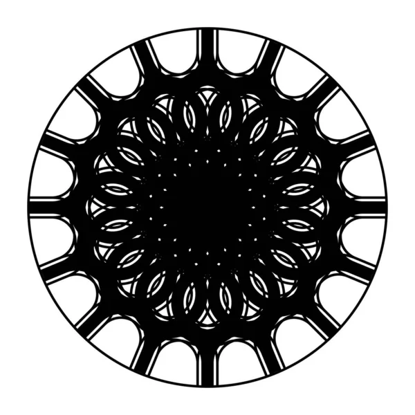 Design monochrome decorative circle element — ストックベクタ