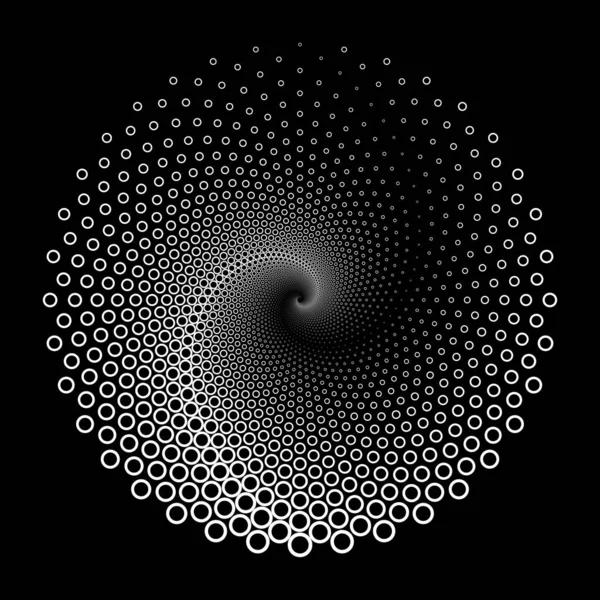 Design spiral dots backdrop — Stock Vector