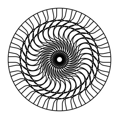 Monokrom dekoratif daire ögesi tasarla