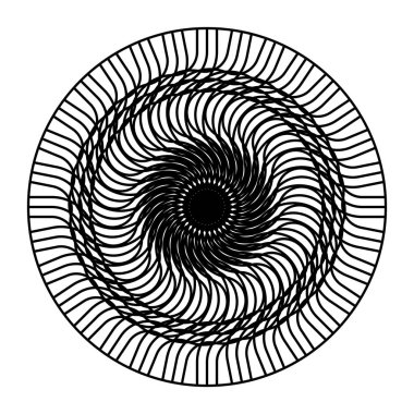 Monokrom dekoratif daire ögesi tasarla