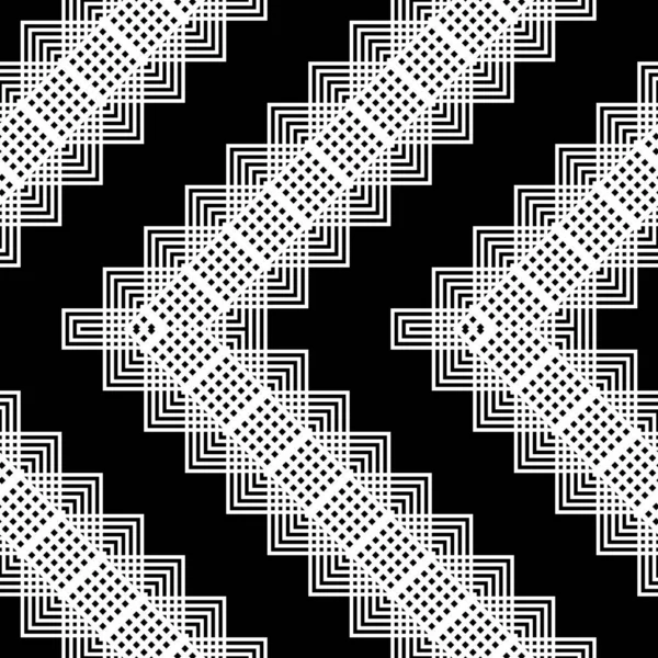Tervezési varrat nélküli fekete-fehér rács minta — Stock Vector