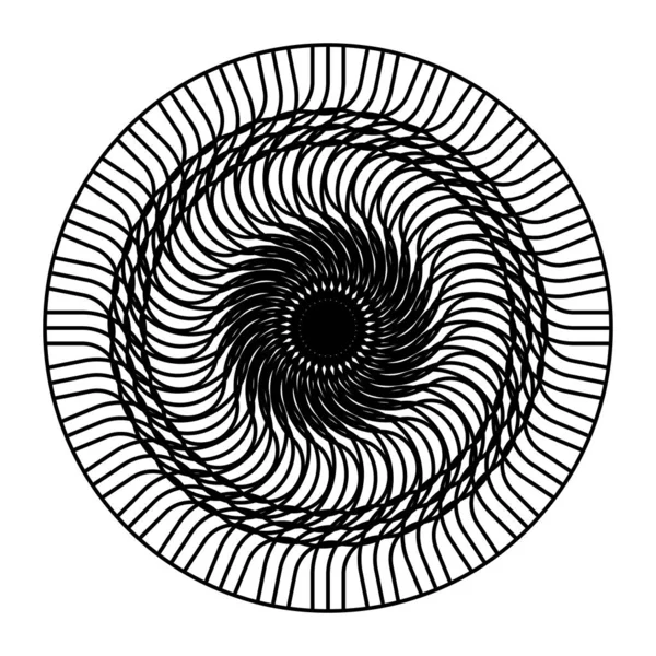 Design monochrome decorative circle element — ストックベクタ