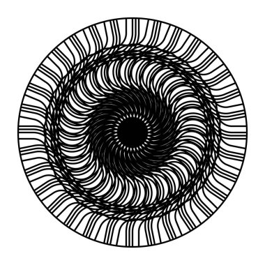 Monokrom dekoratif daire ögesi tasarla